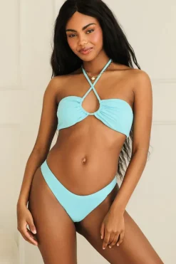 Best Amalfi String Tie Bandeau Bikini Top Tops|Bandeau