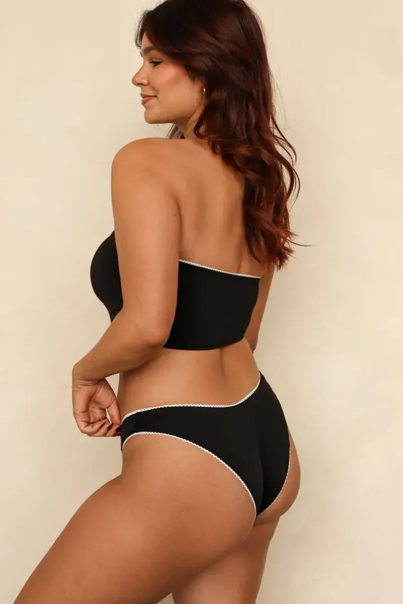 Online Black Mary Bandeau Super Cheeky Set Bandeau|Sets