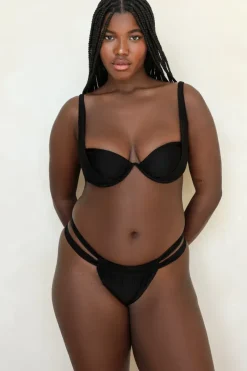 Clearance Black Underwire Cheeky Set Sets|Underwire