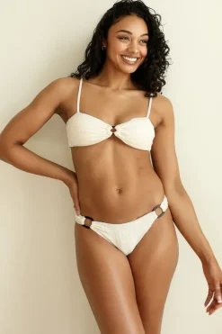 Fashion Cream Bandeau Cheeky Set Bandeau|Sets