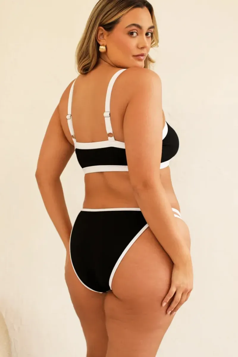 New Cyrus Double Strap Bikini Bottom Bottoms|Cheeky