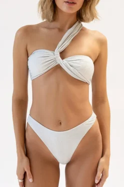 Sale Frankie Asymmetrical Bandeau Bikini Top Tops