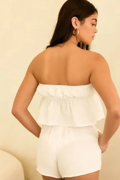 Clearance Hanna Strapless Top & Elastic Short Set Coverups|Clothing