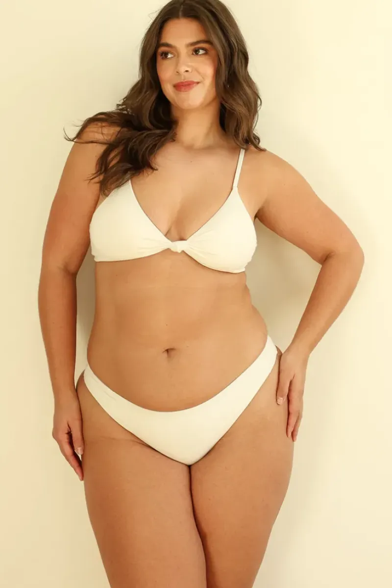 Hot Ivory Triangle Cheeky Set Triangle|Sets