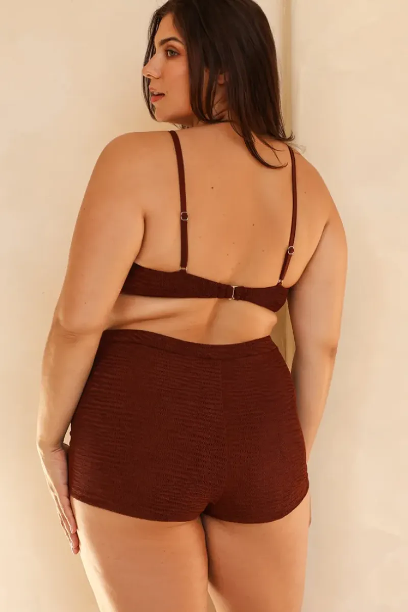 Clearance Mocha Crinkle Triangle Full Set Triangle|Sets