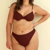 Online Mocha Crinkle Underwire Cheeky Set Underwire|Sets
