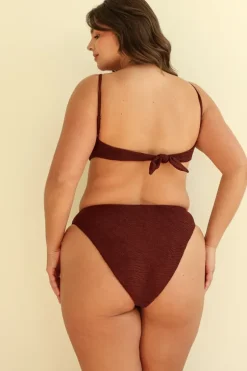 Online Mocha Crinkle Underwire Cheeky Set Underwire|Sets