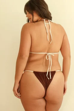 Clearance Mocha/Ivory Triangle Cheeky Set Triangle|Sets