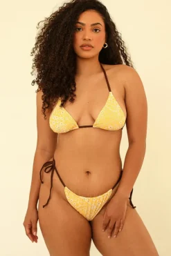 Outlet Palm Tie Back Triangle Bikini Top Tops|Triangle