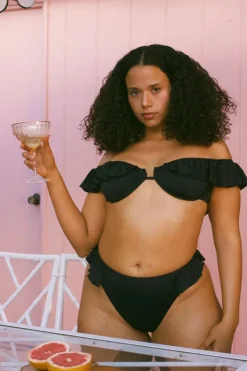New Poppi High Waisted Cheeky Bikini Bottom Bottoms|Cheeky