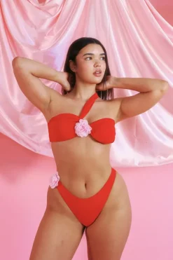 Discount Rosette Super Cheeky Bikini Bottom Bottoms|Super Cheeky