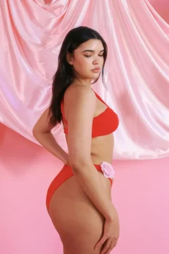 Discount Rosette Super Cheeky Bikini Bottom Bottoms|Super Cheeky