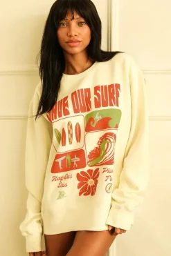 New Save Our Surf Long Sleeve Crewneck Clothing
