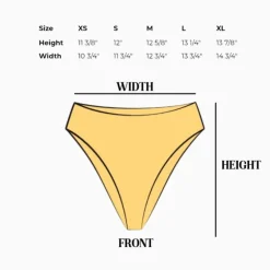 Best Seashore Cheeky High Waisted Bikini Bottom Bottoms|Cheeky