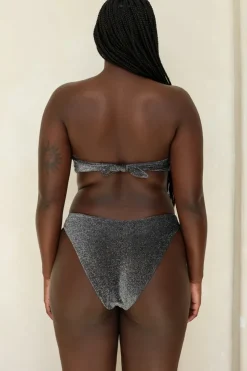 Clearance Sparkle Black Bandeau Cheeky Set Bandeau|Sets