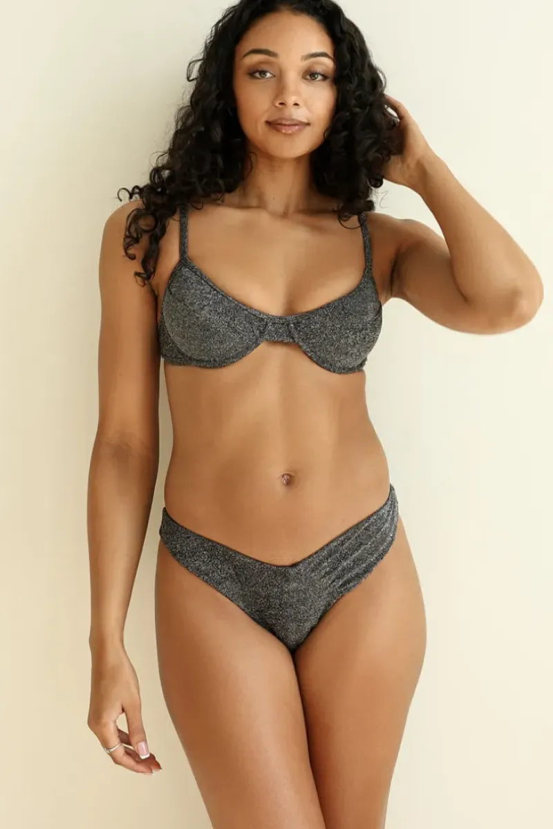 Best Sparkle Black Underwire Seashore Cheeky Set Underwire|Sets
