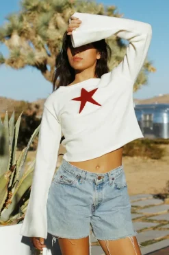 Hot Star Knit Sweater Clothing