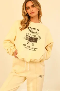 Fashion Take A Picture Drawstring Sweatpants Clothing