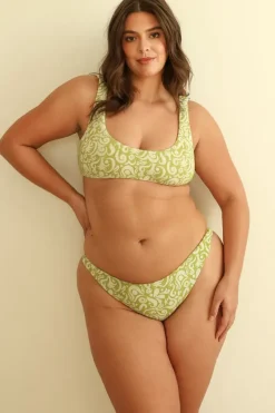 Fashion Twin Fin Matcha Bralette Thong Set Bralette|Sets