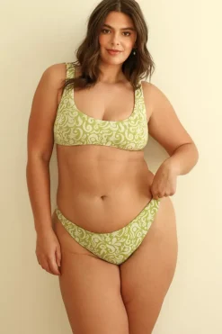 Fashion Twin Fin Matcha Bralette Thong Set Bralette|Sets